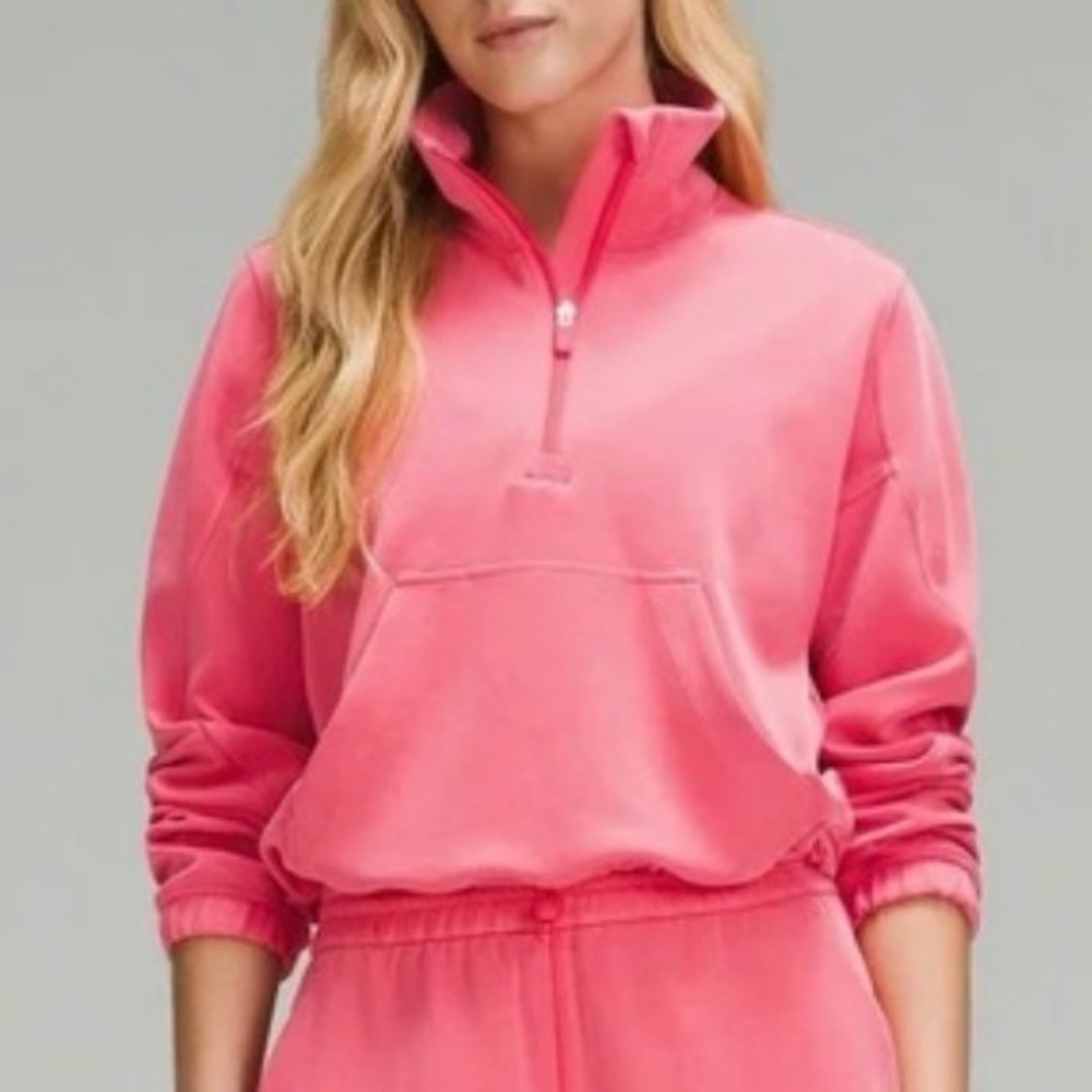 lululemon athletica Pink Half-Zip Pullover Sweater